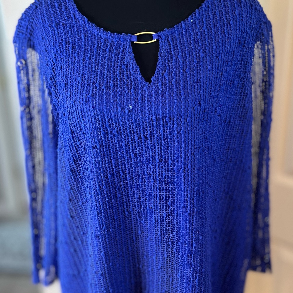 Alfred Dunner Royal Blue Knit Top